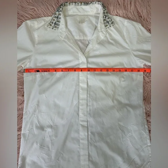J. Crew Jewelled Collar Boy Blouse - Picture 9 of 12